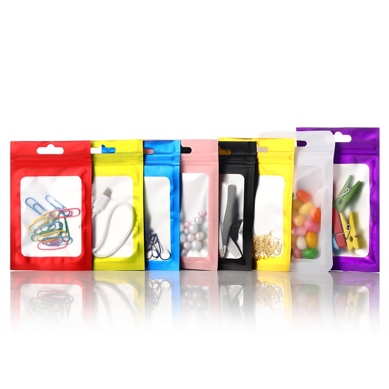 Frosted Matte Self Sealing Bag for Jewelry Phone Case Accessories Pink Aluminum Foil Composite Pouch Wholesale Mylar Bag Cosmetic Packaging Heat Sealable