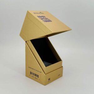 Custom Bevel Edge Flip Top Box for Glass Bottle Medical Beauty Food Packaging Rigid Paper Gift Box with Square Corner Lid Wholesale Bulk Order Manufacturer ODM Biodegradable Recyclable Custom Size Embossed Foil Stamping Luxury Rigid Paperboard for Cosmetic Skincare