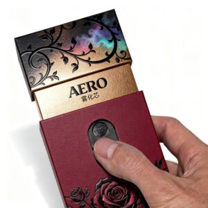 Back Snap Button Vape Cartridge Paper Box FSC Certified Child Resistant Lock Drawer Box CR UV Printing Custom Wholesale Rigid Box Child Proof