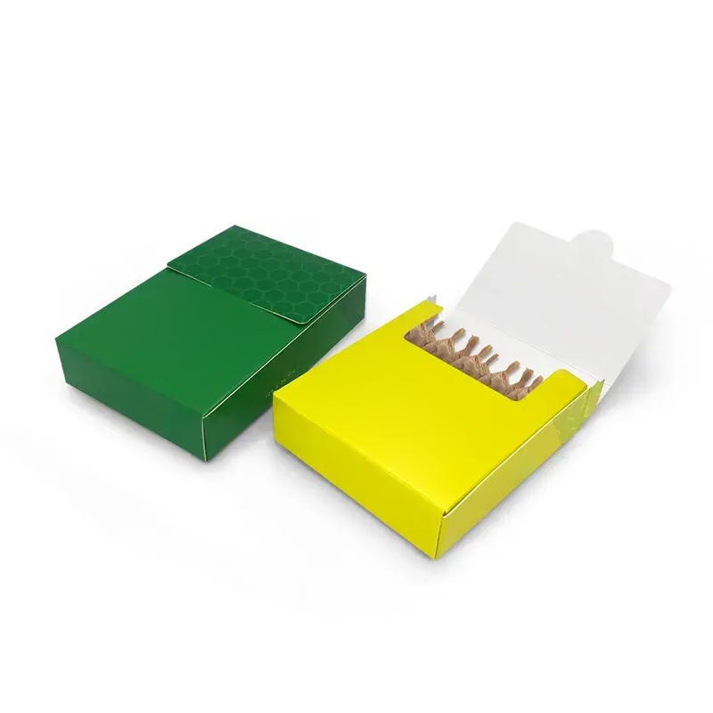 White Cardboard Empty Cigarette Boxes for Export Custom Art Paper Printing Drawer or Flip Top Style with or without Inner Tray Wholesale Smoking Packaging Case