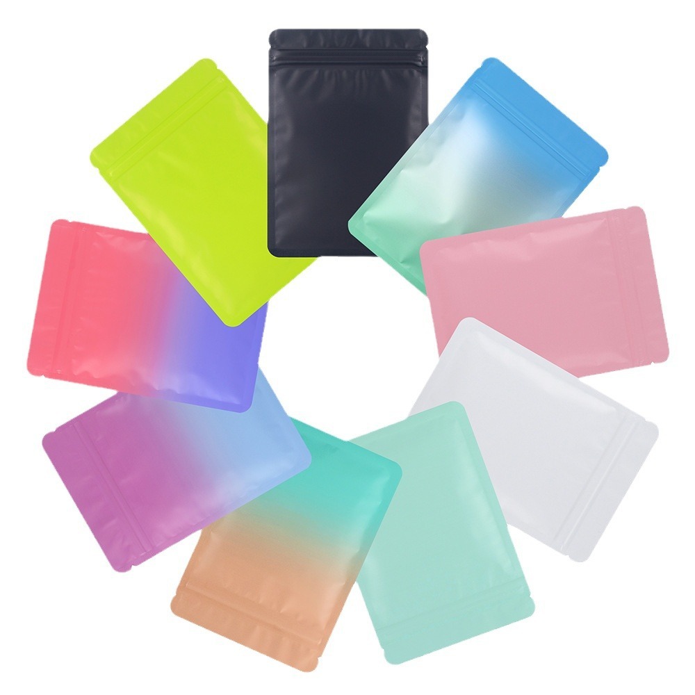 Small Jewelry Bag Heat Sealable Resealable Zipper Pouch for Food Blind Box Mystery Bag Durable Self Sealing Wholesale Mylar Bag Flat Bottom Pouch