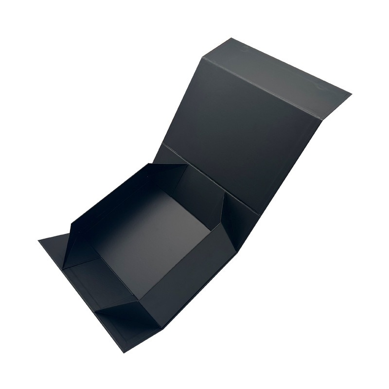 Flat Folded Paper Box One Piece Folding Gift Box Flip Top Magnetic Closure Extra Large Foldable Box Factory Direct Wholesale Rigid Box Magnetic Lid