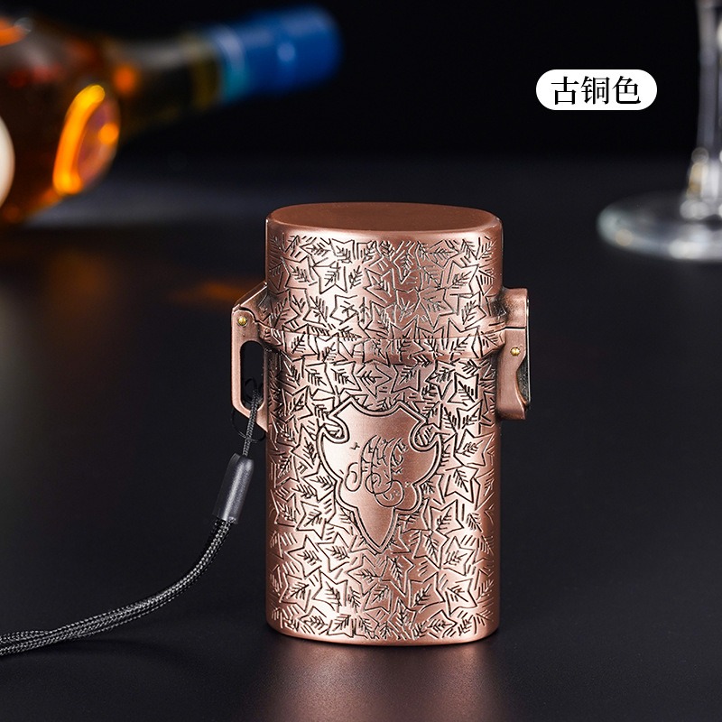 Peaky Blinders Style Vintage Metal Cigarette Case Waterproof & Shockproof 20-Slot with Metal Cigarette Holder Clip Retro Gift for Men Wholesale