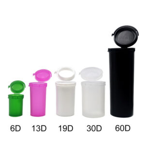 PP Plastic Tube, Straight Cylinder Pill Box, Medicine Tube, Moisture-proof Medicine Storage, Cigarette Tube with Plastic Cap