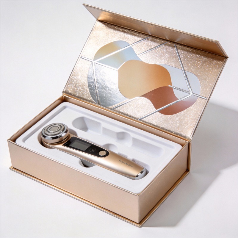 Skin Care Beauty Device Box with EVA Foam Insert Paper Box for Facial Mask Tool Massager Color Box Custom Wholesale Rigid Box Foam Lined Gift Box