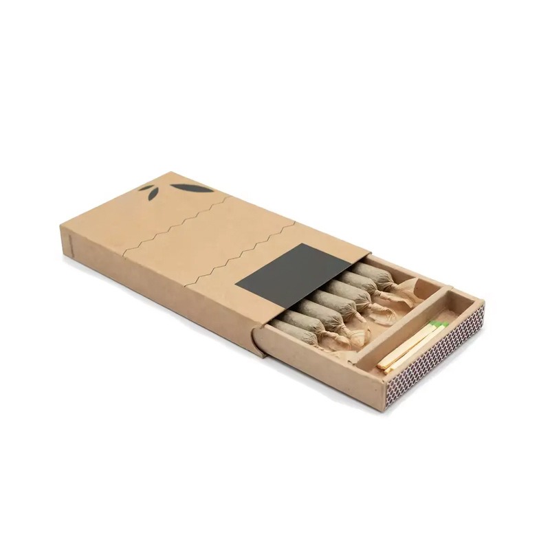 Custom Kraft Paper Cigarette Boxes Wholesale Eco-Friendly Recycled Material Blank or Logo Printing Any Size & Shape Customized for 1-50 Cigarettes or Cones Empty Packaging Case