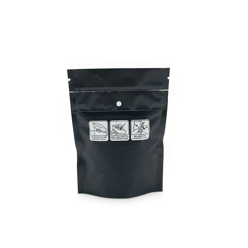 CBD Tobacco Bag Child Resistant Zipper Pouch Custom 3 Side Sealed Smell Proof Mylar Bag for Herbs Edibles Wholesale Child Lock Bag Resealable CR Zipper Bag Odour Proof