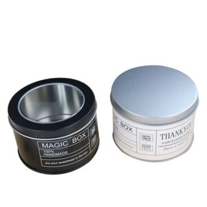 Factory Wholesale Tinplate Can Cake Box Mousse Cake Tin Can Food Dessert Empty Metal Container for Bakery Packaging