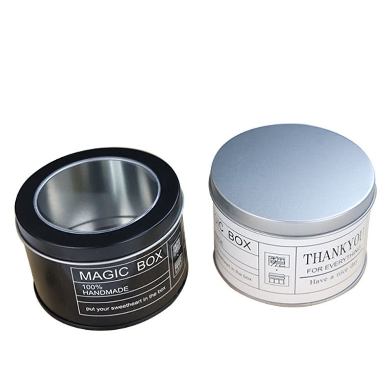 Factory Wholesale Tinplate Can Cake Box Mousse Cake Tin Can Food Dessert Empty Metal Container for Bakery Packaging