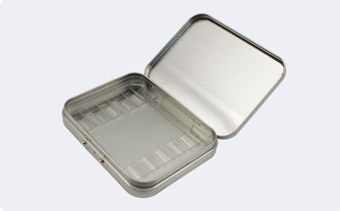 Custom Child Resistant Button Flip Top Tinplate Box Rectangle Safety Lock Tin for Candies Cigarettes Cones Packaging