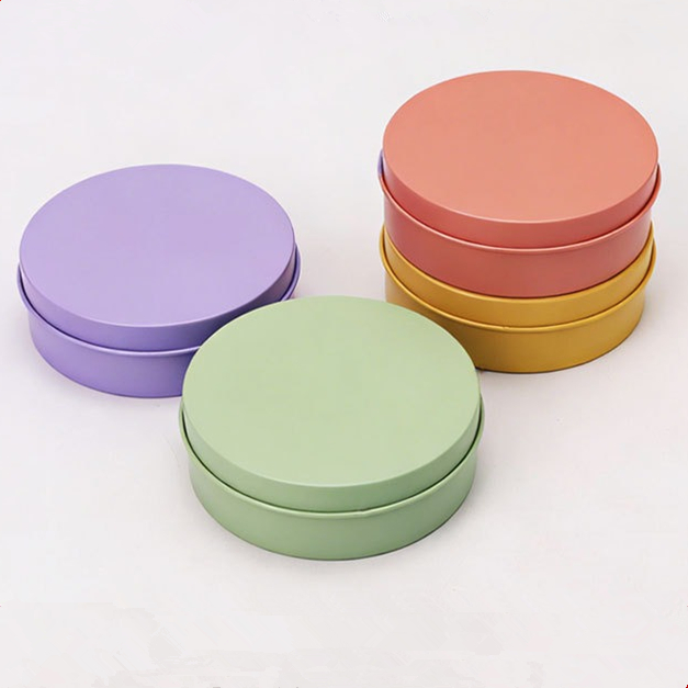 Tin Can Manufacturer Round Balm Candle Tin Can Pet Treats Freeze Dried Snacks Chocolate Candy Custom Tin Box Wholesale