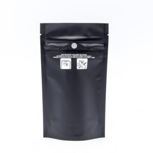 1/2 oz (14g) Half Ounce Child Proof Secure Storage Bags | Custom Matte Black & White