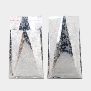 Silver Self Adhesive Mylar Bags - Flat Metallic Self Sealing Pouches for Photocard and Jewelry Packaging