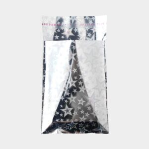 Metallic Silver Self-Adhesive Pouch, Shiny Ins-Style Packaging Bag for Trading Cards & Accessories