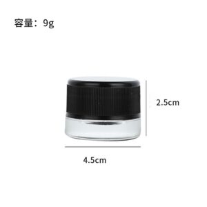 9g Round Child-Resistant Glass Jar with Custom Label for Botanical Extracts