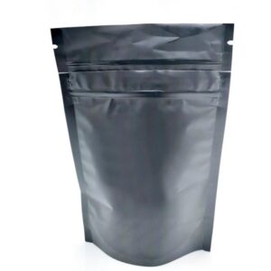 Wholesale Matte Black Childproof Mylar Bags | 7g Quarter Smell Proof Pouches