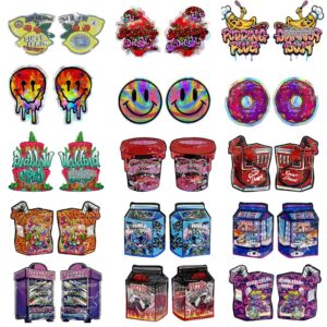 3.5g Holographic Shaped Stand-Up Zipper Pouch for Candy and Snacks