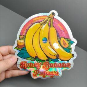 Custom Holographic Shaped Snack Pouch with Clear Window and Zipper