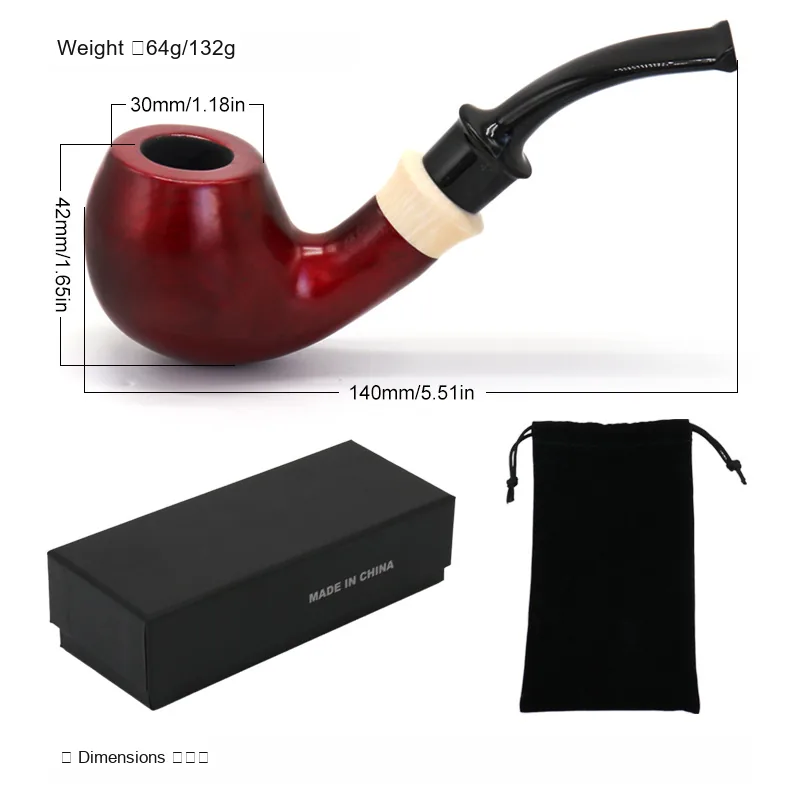 Handcrafted Bubinga Wood Filter Pipe - Product detail