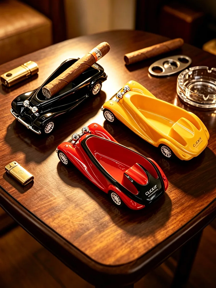 Car-Shaped Aluminum Cigar Ashtray - Product detail