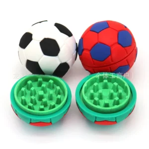 Football-Shaped 2-Layer Biodegradable Herb Grinder, 63 mm - Product image