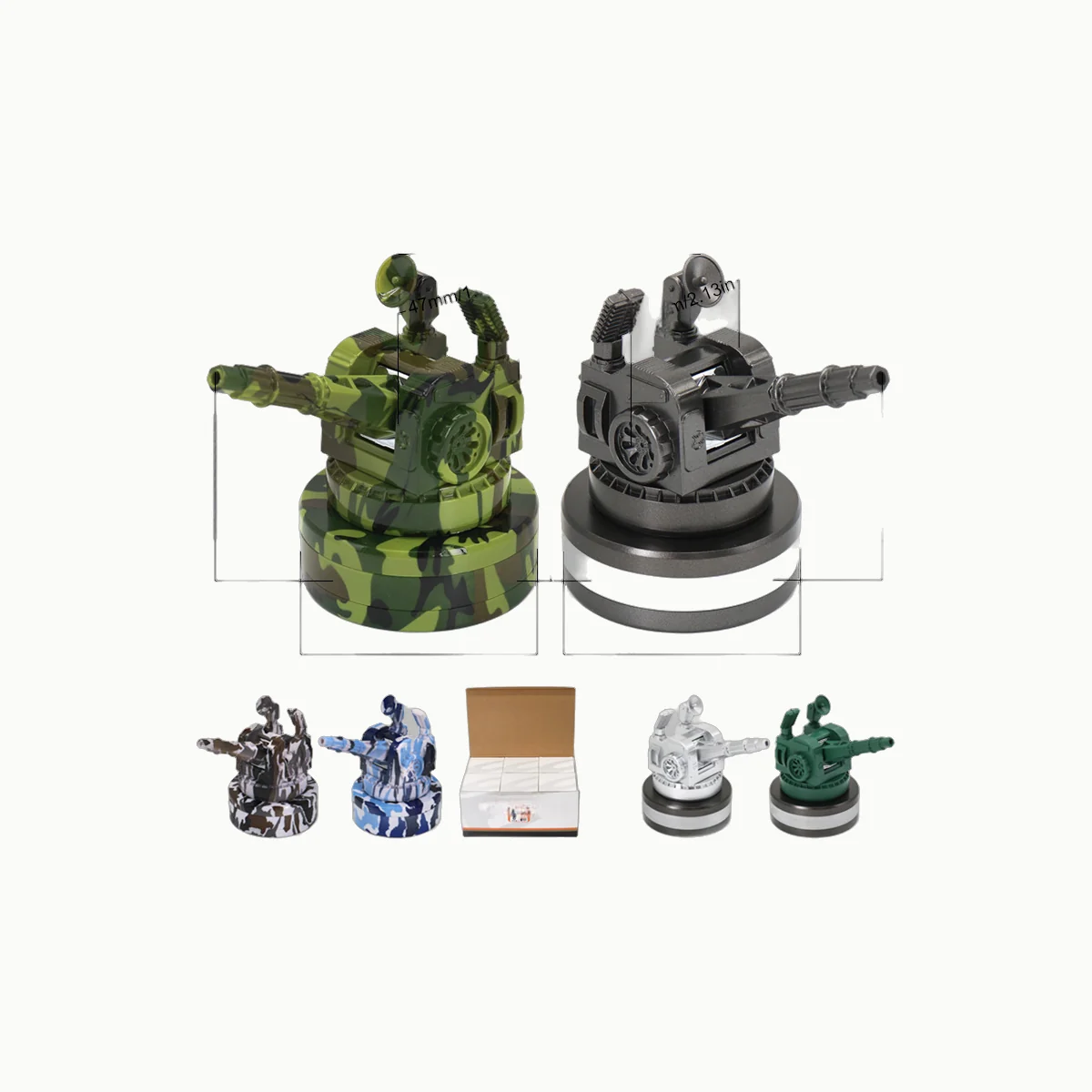 Anti-Aircraft Cannon-Shaped Metal Herb Grinder, 75 mm - Product detail
