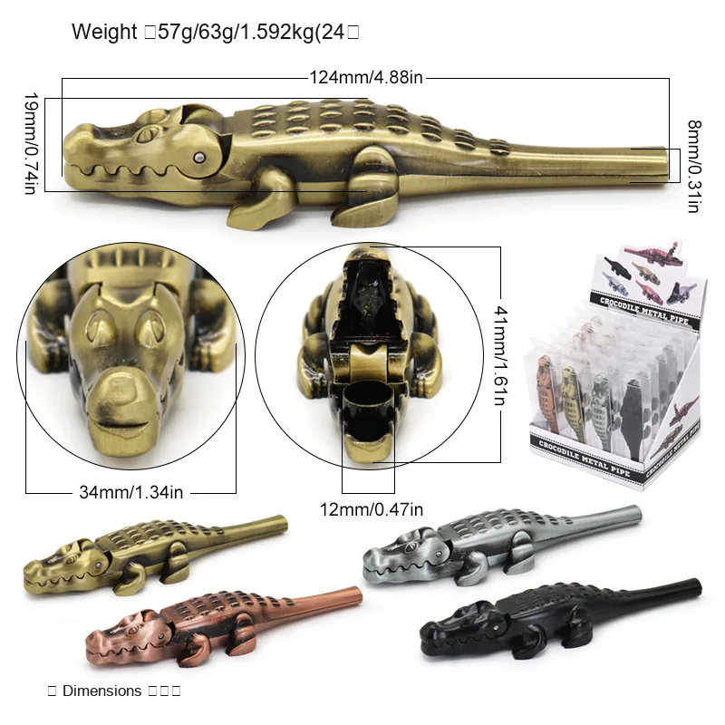 Crocodile-Shaped Metal Pipe - Product detail