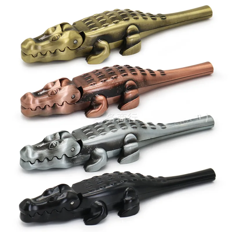 Crocodile-Shaped Metal Pipe