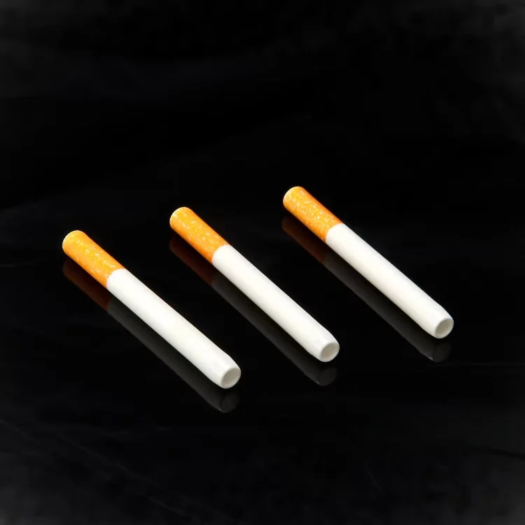 Cigarette-Style Ceramic Pipe, 78 mm - gallery