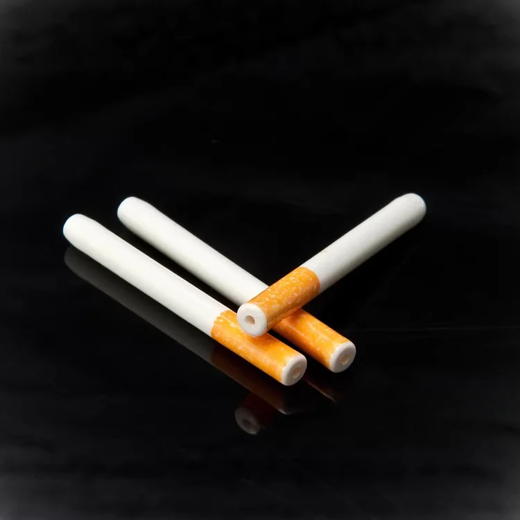 Cigarette-Style Ceramic Pipe, 78 mm - gallery