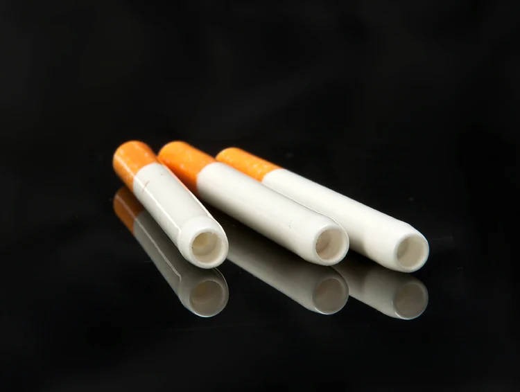 Cigarette-Style Ceramic Pipe, 78 mm