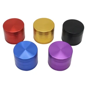 Flat-Top 4-Layer Aluminum Herb Grinder, 30-75 mm - Product image