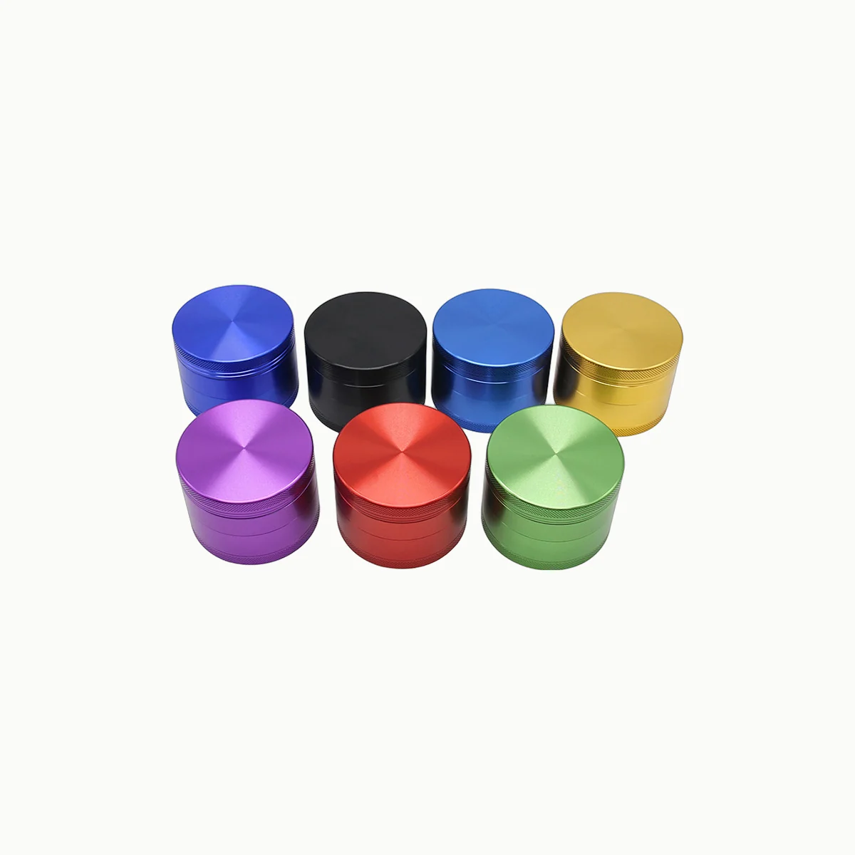Flat-Top 4-Layer Aluminum Herb Grinder, 30-75 mm - Product detail