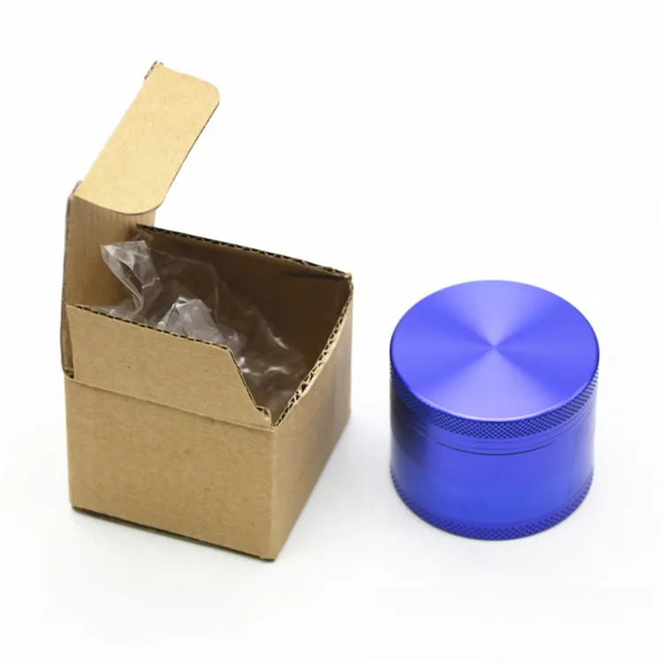 Flat-Top 4-Layer Aluminum Herb Grinder, 30-75 mm