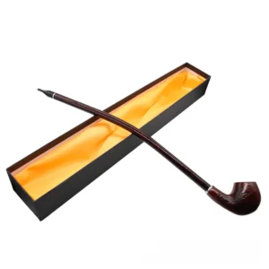 Long-Stem Carved Resin Tobacco Pipe, 410 mm - Product image
