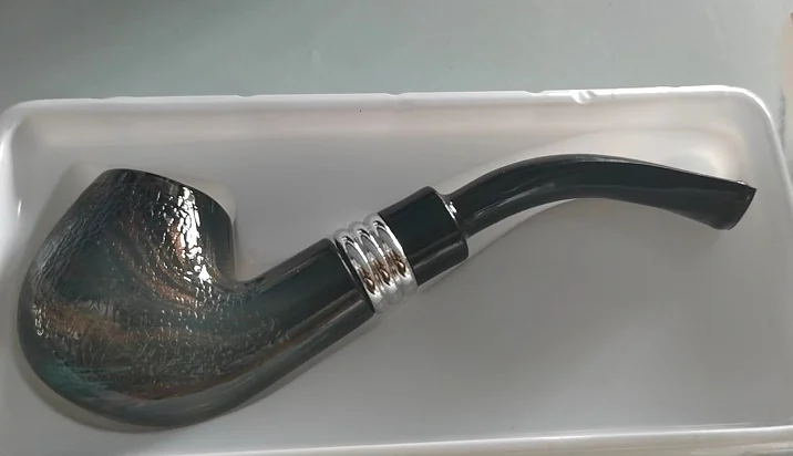 Snake-Pattern Resin Tobacco Pipe, 140 mm