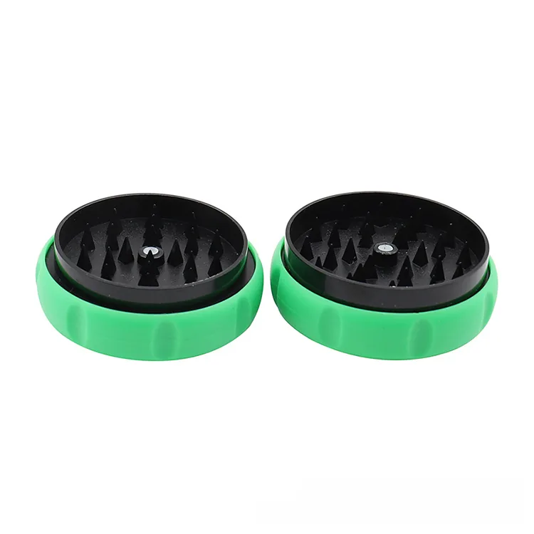 Hamburger-Shaped 2-Layer Plastic Herb Grinder, 63 mm - Product detail
