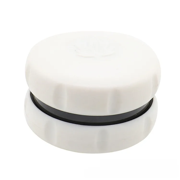 Hamburger-Shaped 2-Layer Plastic Herb Grinder, 63 mm