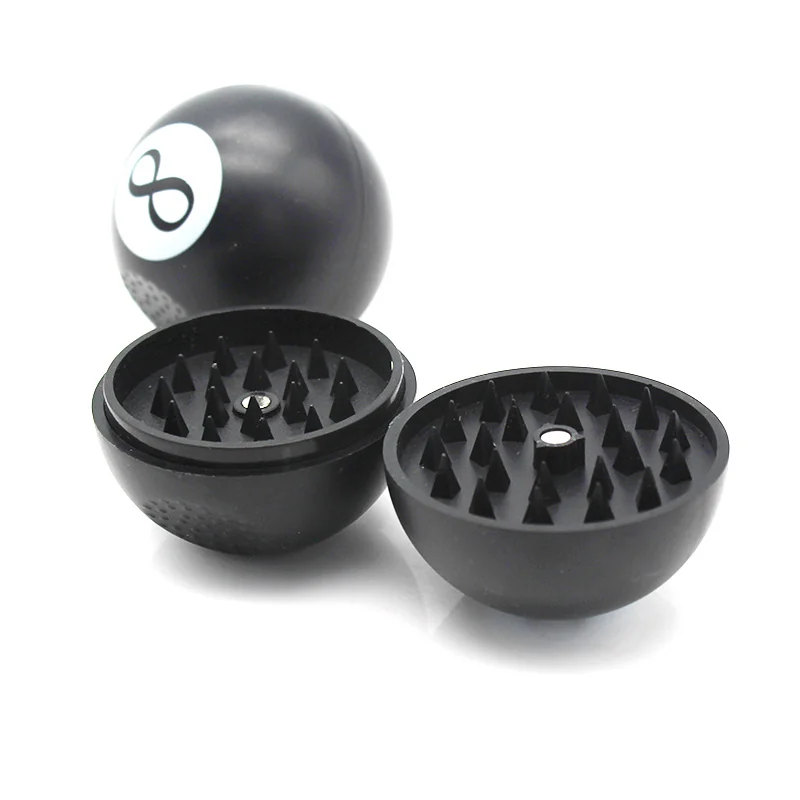 2-Layer 8-Ball Plastic Herb Grinder - Product image