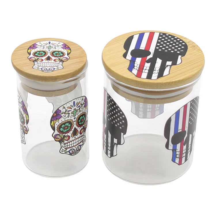 Printed glass storage jar design options
