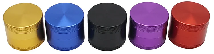 Flat-Top 4-Layer Aluminum Herb Grinder, 63 mm