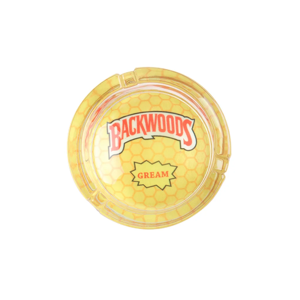Round Printed Glass Ashtray, 85 mm - Product detail