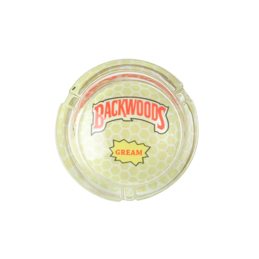 Round Printed Glass Ashtray, 85 mm - Product detail
