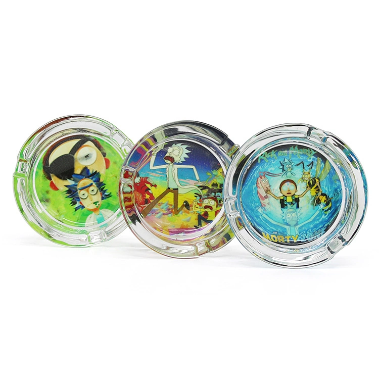 Round Printed Glass Ashtray - Product image
