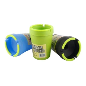 Glow-in-the-Dark Plastic Car Ashtray, 8 x 11 cm - Product image
