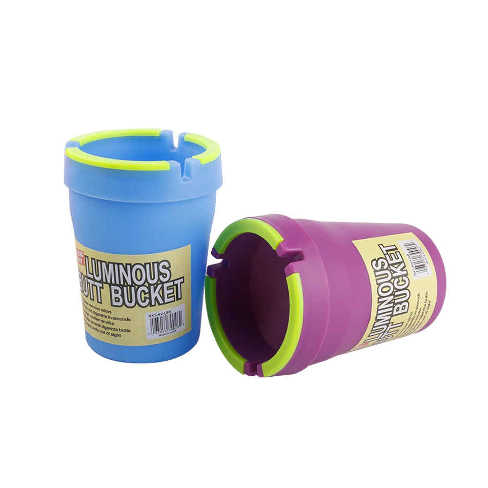 Glow-in-the-Dark Plastic Car Ashtray, 8 x 11 cm - Product detail