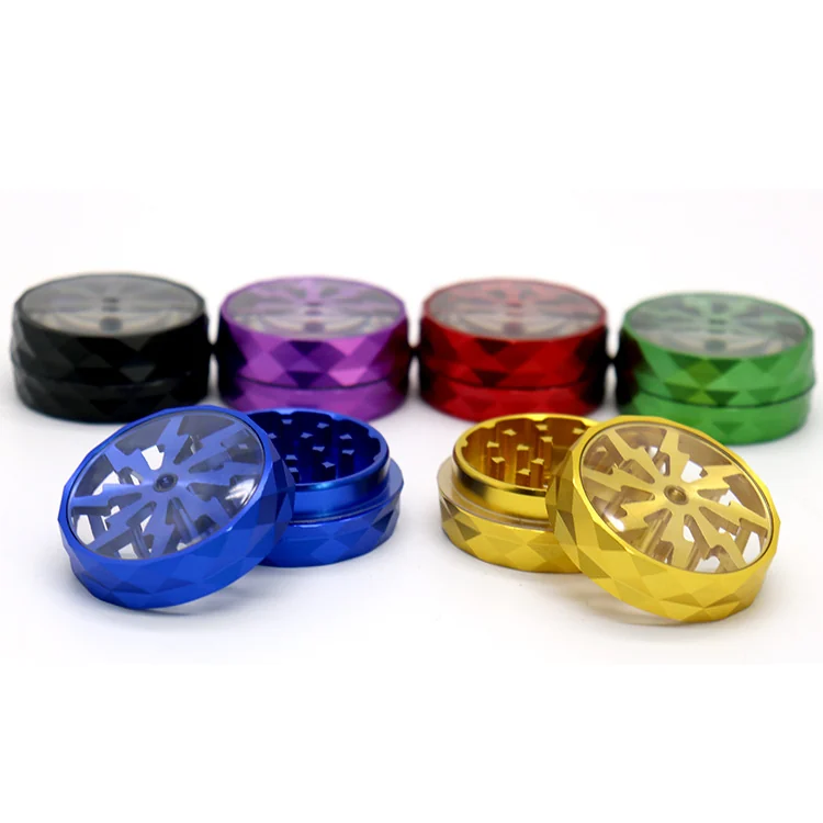 Diamond-Edge 2-Layer Aluminum Herb Grinder, 50 mm - Product detail
