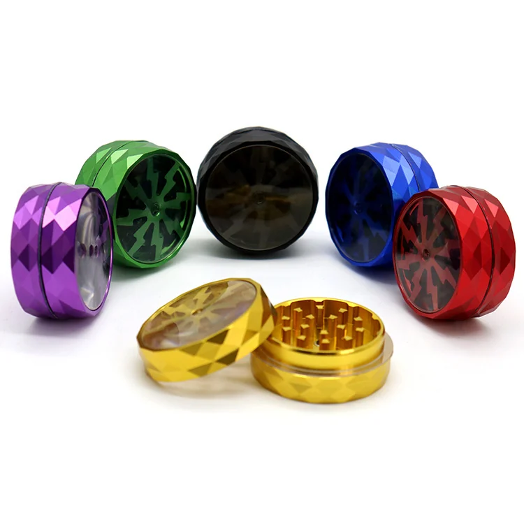 Diamond-Edge 2-Layer Aluminum Herb Grinder, 50 mm