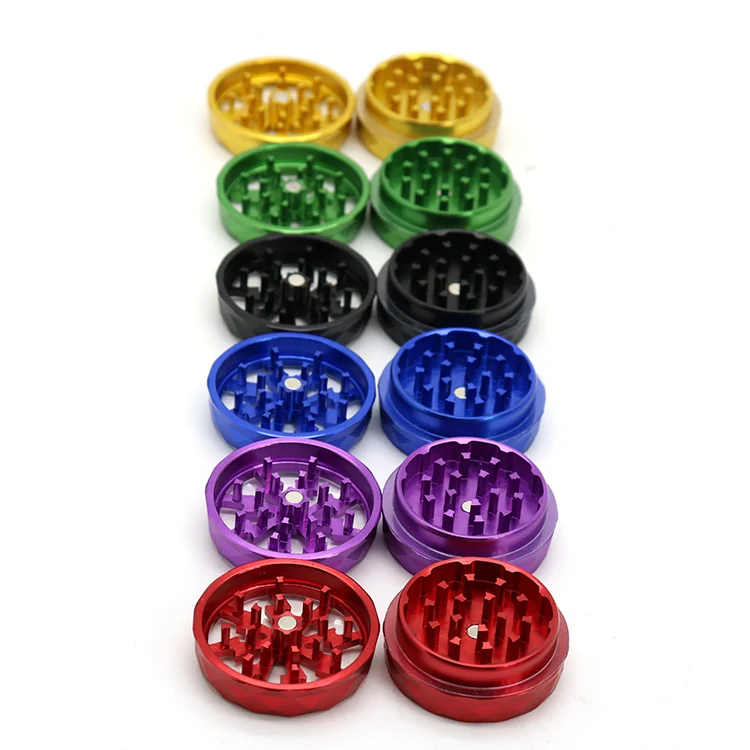 Diamond-Edge 2-Layer Aluminum Herb Grinder, 50 mm