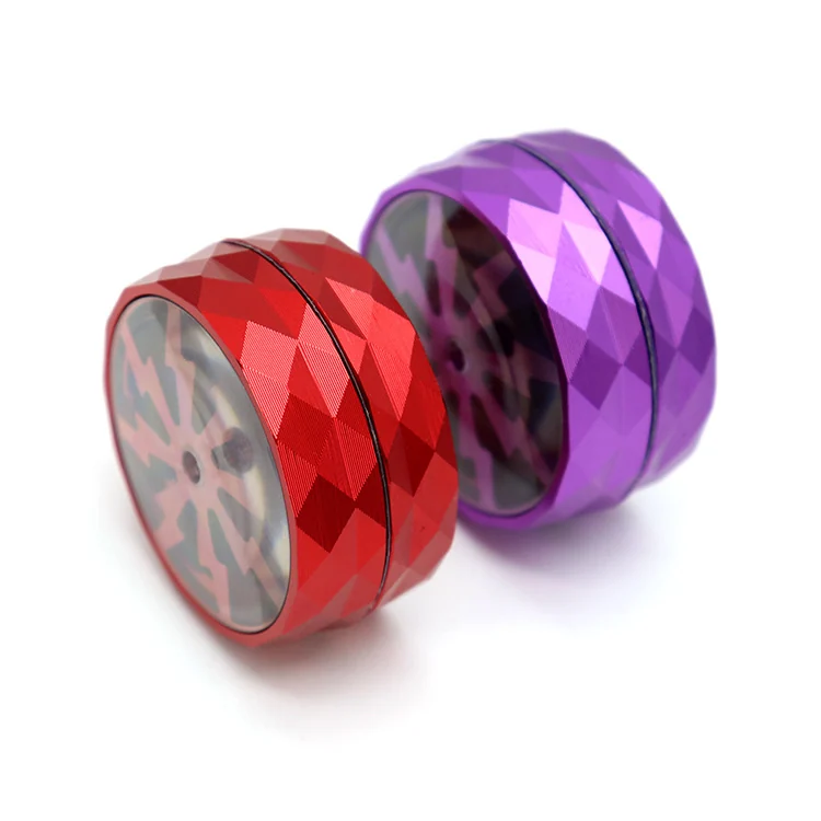 Diamond-Edge 2-Layer Aluminum Herb Grinder, 50 mm